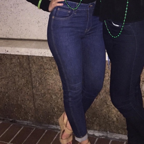 Madewell 9-inch High Rise Dark Wash Skinny Jeans - Picture 6 of 8